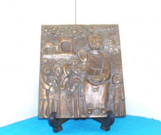 Arta sacra: Placheta bronz basorelief -Sf. Solus- design Egino Weinert, Germania foto