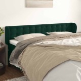 vidaXL Tăblie de pat cu aripioare verde &icirc;nchis 183x23x78/88 cm catifea 3117641