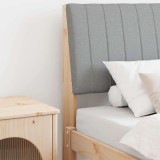 Cumpara ieftin Tablie tapitata Gri deschis 80 cm Lemn de pin masiv