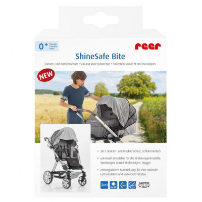 Plasa de protectie impotriva soarelui si a insectelor REER ShineSafe Bite pentru carucioare de bebelusi Children SafetyCare foto