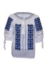 Bluza tip ie dama RA 277, marime 2XL, alb/albastru