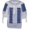 Bluza tip ie dama RA 277, marime XL, alb/albastru