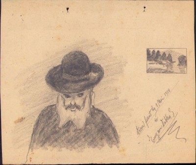 A1998 Schiță de Eugen Dublea, 1924, semnată foto
