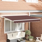 vidaXL Cortina Retractabilă Manual Maro 350x200 cm