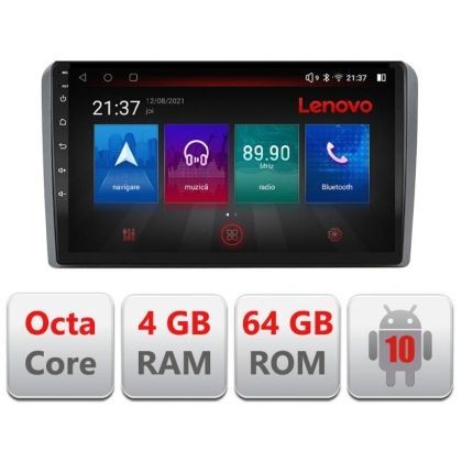 Navigatie Audi A3 8P E-049 Octa Core cu Android Radio Bluetooth Internet GPS WIFI DSP 4+64GB 4G CarStore Technology