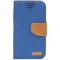 Husa Textil OEM Canvas, dimensiuni interioare 145 x 80mm pentru Telefon 5 inci, Bleumarin