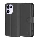 Husa pentru Oppo Reno16 / Reno16 Pro, Techsuit, Leather Folio, Neagra