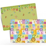 Cumpara ieftin Covor Termoizolant Copii 200x180x1cm, Educativ, 2 Fete, Impermeabil, Reversibil, Protectie Joaca, Siguranta Bebelusi