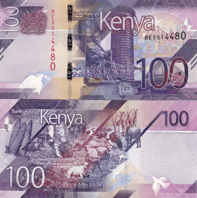 Kenya 100 Shilingi 2019 UNC foto