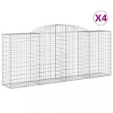 Cumpara ieftin Cosuri gabion arcuite 4 buc. 300x50x120/140 cm, fier galvanizat