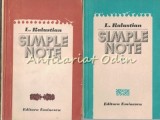 Cumpara ieftin Simple Note I, II - L. Kalustian, Editura Eminescu, 1980, Studii Literare, Bucuresti, Romana, 294+358 pagini, Brosata