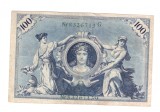 Bancnota Germania 100 mark/marci 7 februarie 1908, serie verde, stare buna
