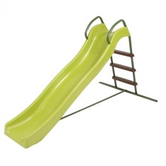 Tobogan pentru copii OMC, dimensiuni 175x82 cm, cu scara metalica, din material plastic, verde