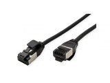 Cablu de retea RJ45 Slim U/FTP Cat. 8.1 (Class I) LSOH 0.15m Negru, Roline 21.15.3260