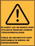 Placuta pentru lucru cu produse periculoase chimice si toxice