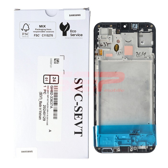 LCD+Touchscreen cu Rama Samsung Galaxy A15 4G / 5G / A155 / A156 BLACK Original Service Pack