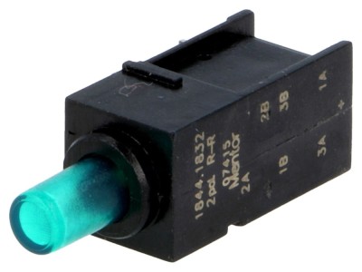 Rezistor Comutator DPDT OFF-ON, LED verde foto
