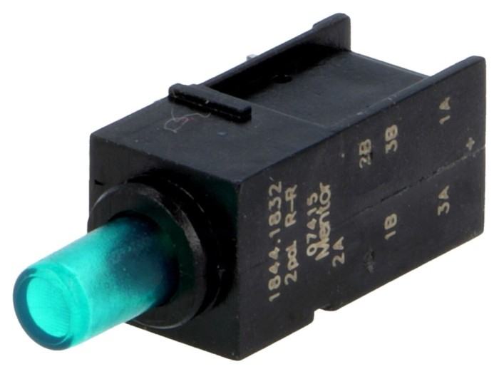 Rezistor Comutator DPDT OFF-ON, LED verde