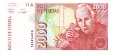 Spania 2 000 2000 Pesetas 1992 P-164 Seria 5S1896918