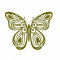 Sticker decorativ Fluture, Verde Bej, 60 cm, 1158ST-4