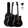Set Chitara Acustica Rocktile WSD-5C-BK Slim Line Cutaway Negru + Husa, Curea, Corzi, Pene - Incepatori/Copii/Femei