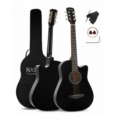Set chitara acustica Rocktile WSD-5C-BK Slim Line Cutaway Negru foto