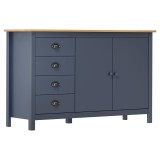 Cumpara ieftin Servanta Hill, 130x40x80 cm, gri, lemn masiv de pin