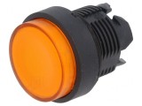 Comutator apăsare 22mm galben 2 poziții stabilizate