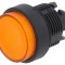 Comutator apăsare 22mm galben 2 poziții stabilizate