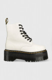 Dr. Martens bocanci de piele 1460 Pascal Max femei, culoarea alb, cu platformă DM26925113