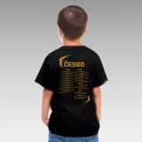 Echipa națională de hochei tricou de copii Ice Hockey World Championship Czechia MS 2024 GOLD EDITION Black - Dětsk&eacute; M 8 - 118 - 128