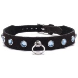 Zgarda Bondage Crystal Collar Light Blue
