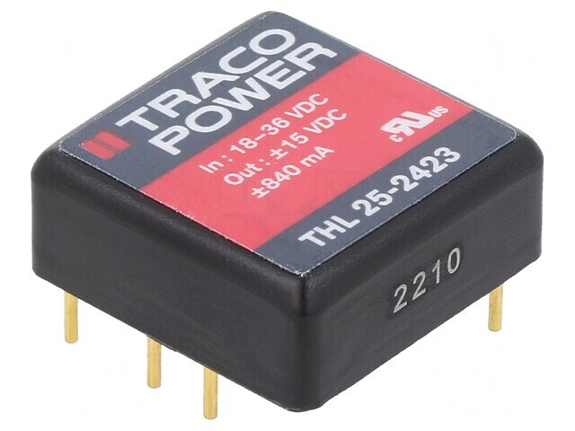 Convertor DC/DC 25W 18-36V la 15V/-15V
