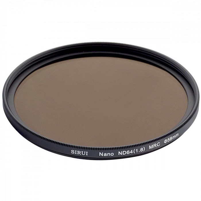 Filtru Sirui ND6458A Nano ND 1.8 (ND64) 58mm densitate neutra