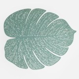 Suport farfurie din PVC, formă de frunză, verde, 39x31,5 cm, CMCLASS