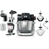 Robot de bucatarie BOSCH Seria 6 MUMS6ZS34, vas 5.5l, blender 1l, 1600W, 7 trepte viteza, negru-argintiu