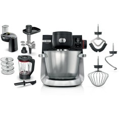 Robot de bucatarie BOSCH Seria 6 MUMS6ZS34, vas 5.5l, blender 1l, 1600W, 7 trepte viteza, negru-argintiu