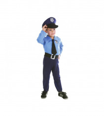 Costum carnaval politist pentru copii, 3 - 4 ani ( 92/104 cm ) foto