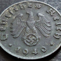 Moneda istorica 1 REICHSPFENNIG - GERMANIA NAZISTA, anul 1940 B * cod 5185