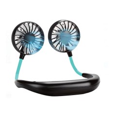 Ventilator portabil pentru gat, 3 trepte de viteza, 2 capete flexibile