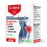 Capsule Sulfat de glucozamina, condroitina si MSM Vitamina C si Zinc Dr Herz 60 buc