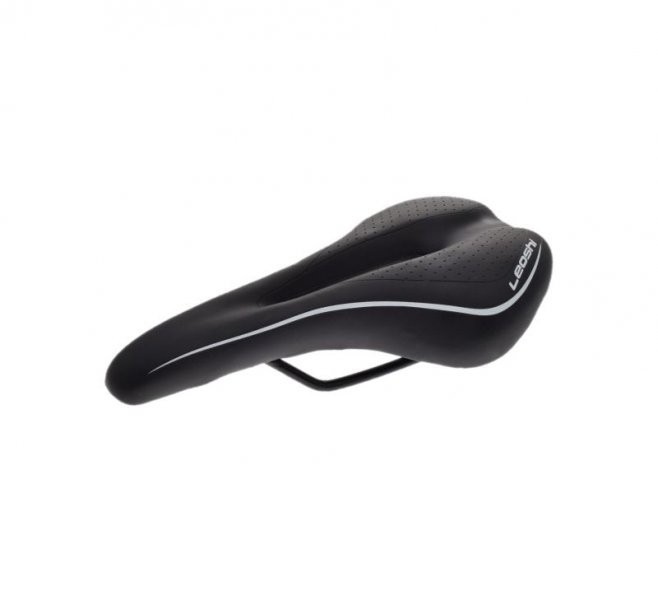 Sa biciclete, Leoshi, culoare negru/alb cu gaura de aerisire, 275x150 mm, 338 g Cod:AWR2077