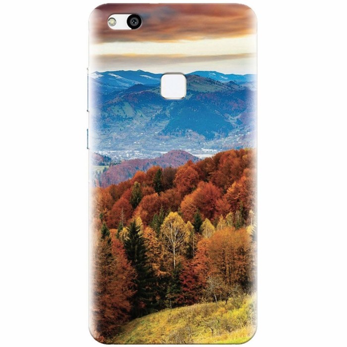 Husa silicon pentru Huawei P10 Lite, Autumn Mountain Fall Rusty Forest Colours