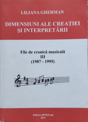 Dimensiunii Ale Creatiei Si Interpretarii Vol.3 - Liliana Gherman , E56 foto