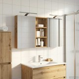 vidaXL Set dulap baie cu raft 3 pcs 110 x 10,5 x 60,5 cm Lemn compozit 3403727