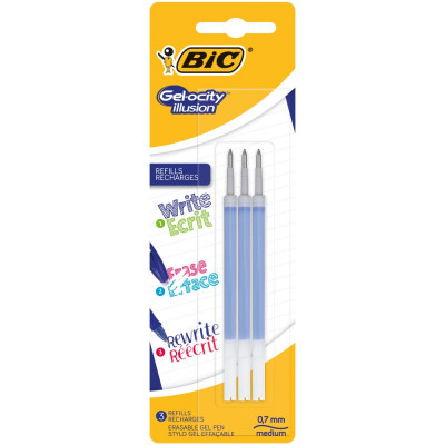 Bic Rezerve Pentru Roller Gelocity Illusion Gel Termosensibil Set 3 Bucati Albastru 32522391 foto