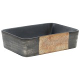 Cumpara ieftin Lavoar de blat negru/maro 46x35,5x13 cm, ceramica, dreptunghi