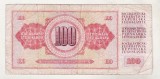 Bnk bn Iugoslavia 100 dinari 1981 circulata