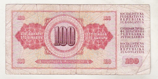 bnk bn Iugoslavia 100 dinari 1981 circulata