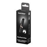 Vibrator Clitoris Satisfyer Perfect Kiss, Reincarcabil, Rezistent la Apa, Negru, Silicon ABS, 10 Intensități